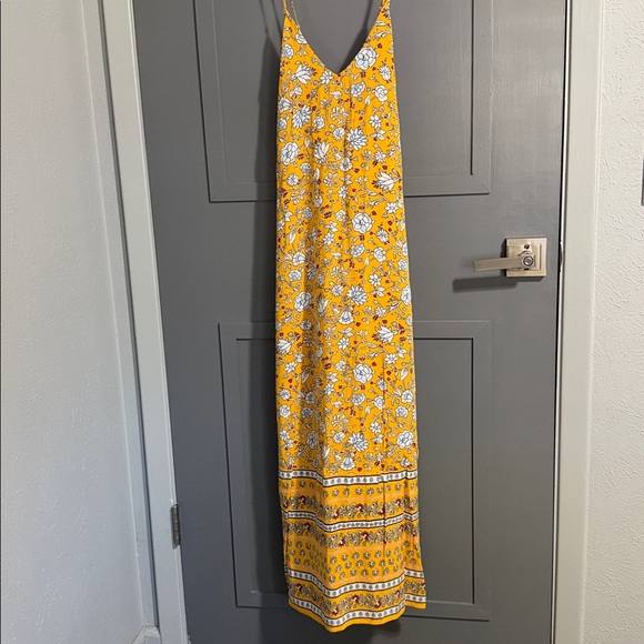 Old Navy Mustard Floral Dress - Picture 1 of 7